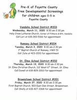 Developmental Screenings