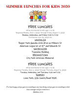 Free Summer Lunches for Kids at Brownstown City Park