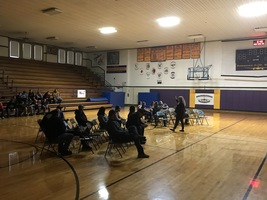 New Ag Instructor Cassie Perrin presenting to the community